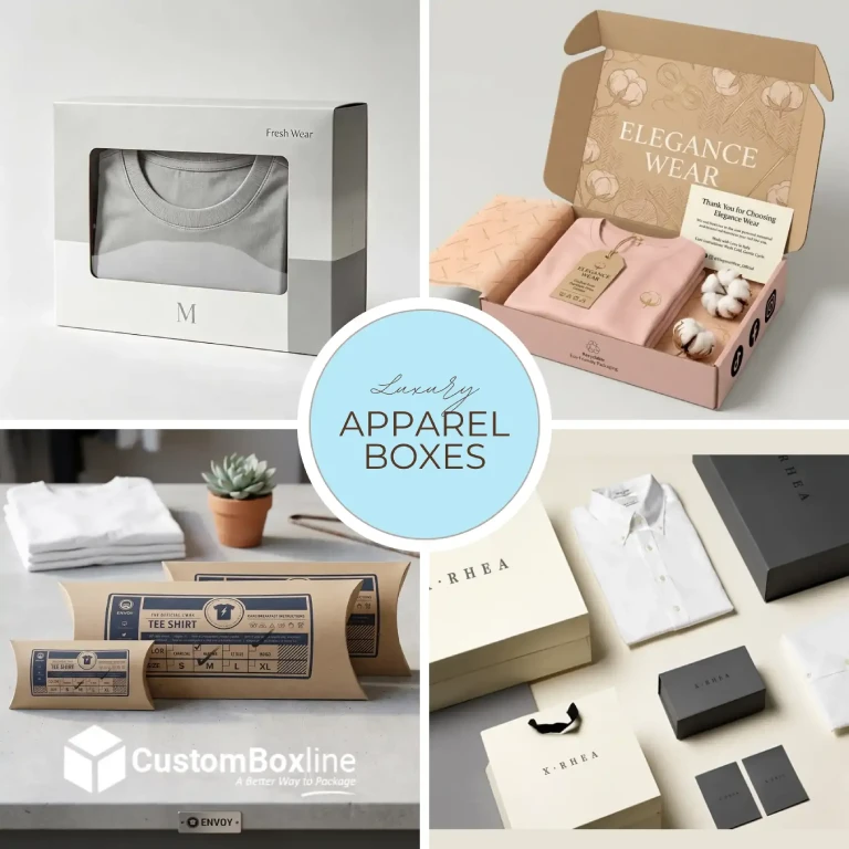 Custom apparel packaging boxes